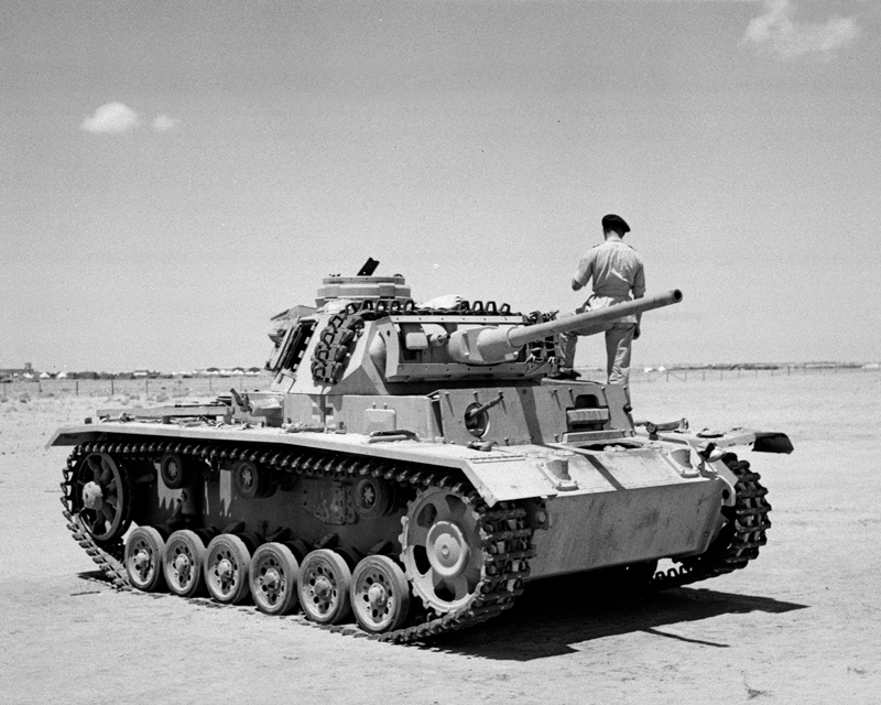 A Panzer Mk III, the Afrika Korps' main strike weapon during the desert battles of 1941-42