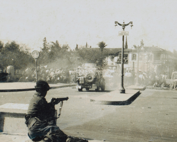 Street riot in Nicosia, 1956