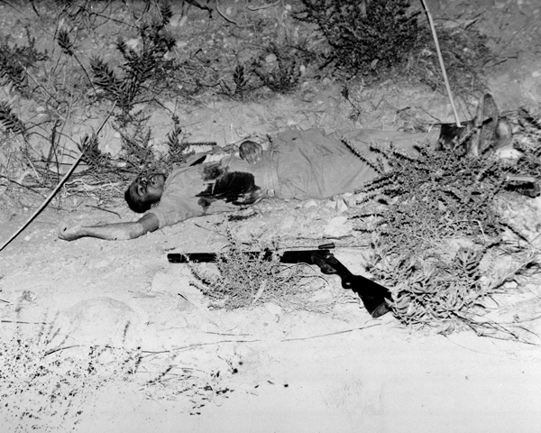 EOKA fighter killed in a clash with British troops, July 1958