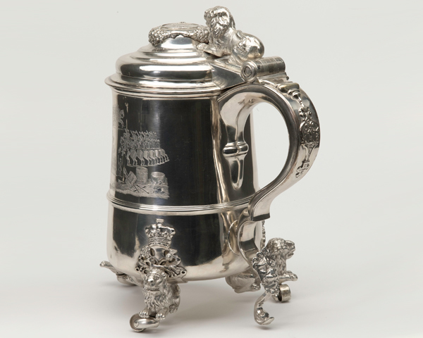 The silver Cumberland tankard was made to commemorate the Hanoverian victory, c1746
