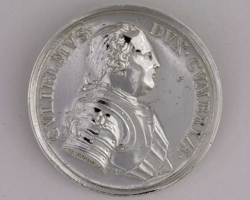 Silver medal commemorating the recapture of Carlisle following the Jacobite retreat, 1745