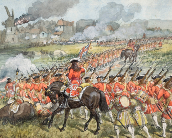 The 16th Regiment of Foot at Blenheim, 1704