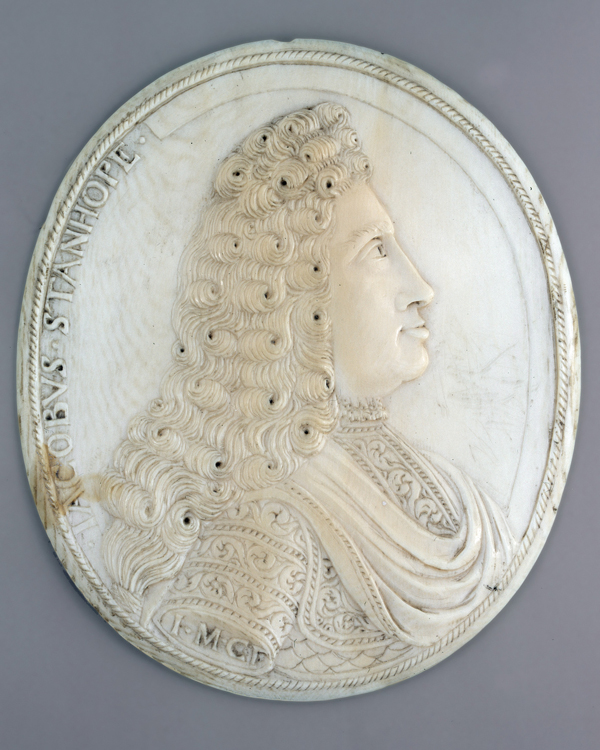Ivory cameo of Earl James Stanhope, Commander-in-Chief of the British forces in Spain, 1708
