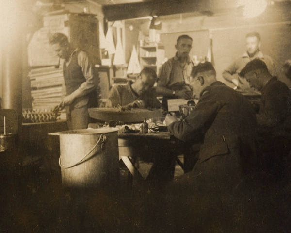 Stalag 383 model club members at work, c1943