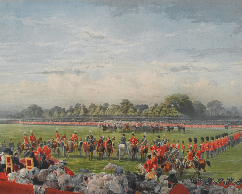 Queen Victoria presenting the first Victoria Crosses in Hyde Park on 26 June 1857