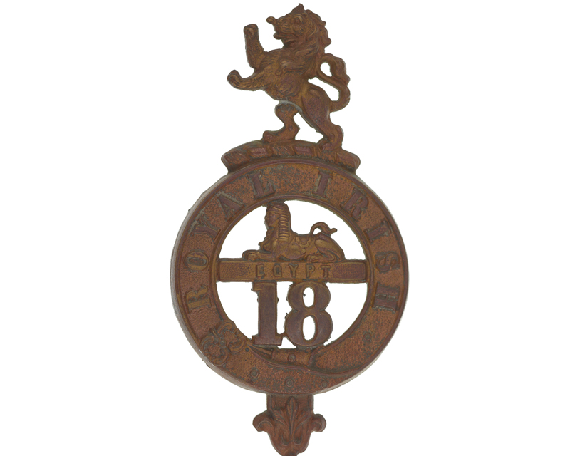 Glengarry badge, 18th (Royal Irish) Regiment of Foot, c1874