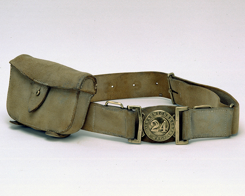 This belt was probably worn by a soldier at Isandlwana, it was taken from King Cetshwayo after his capture, he probably kept it as a trophy