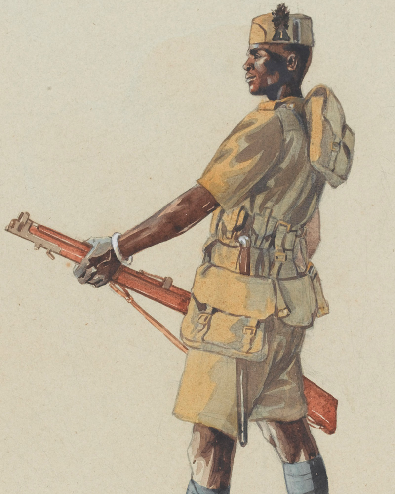 A soldier of 1st (Central Africa) Battalion, The King's African Rifles, 1914 