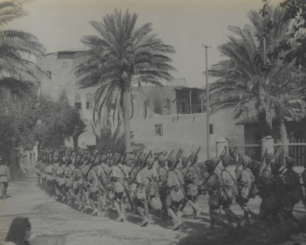 Indian troops entering the Citadel Gate, Baghdad, March 1917