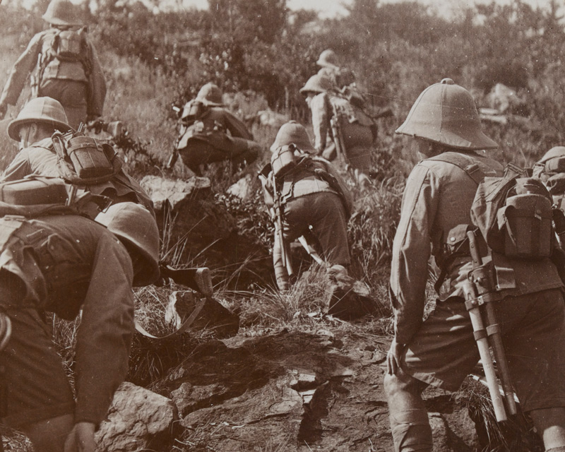 Advancing though the East African bush, 1916