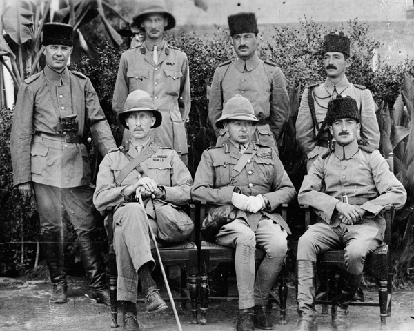 Major-General Townsend (middle front) after his capture at Kut, 1916 