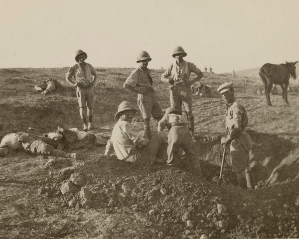 British soldiers burying Turkish dead near Beersheba, November 1917 