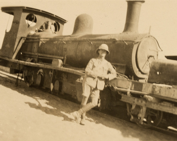 An engine of the desert railway, 1916