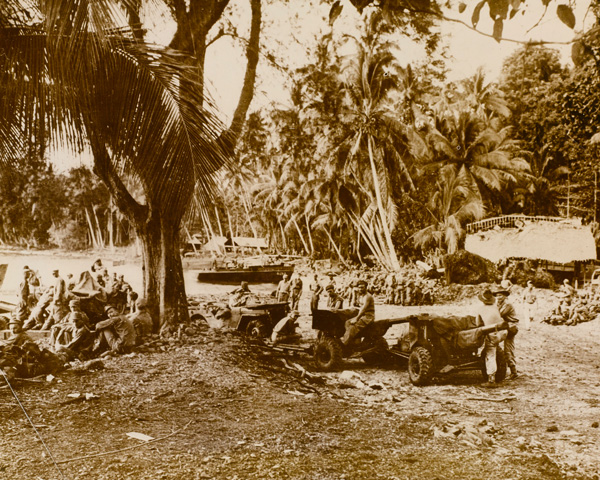 New Zealand troops on Vella Lavella in the Solomon Islands, August 1943 