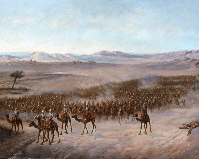 Brigadier Sir Herbert Stewart's column crossing the Bayuda Desert, 1885 
