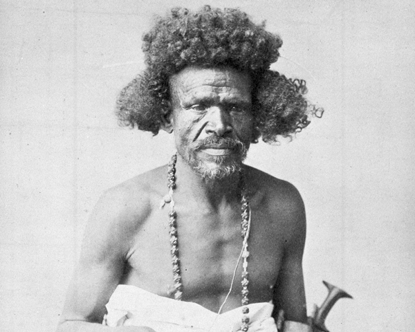 Beja tribesman from eastern Sudan, c1885 