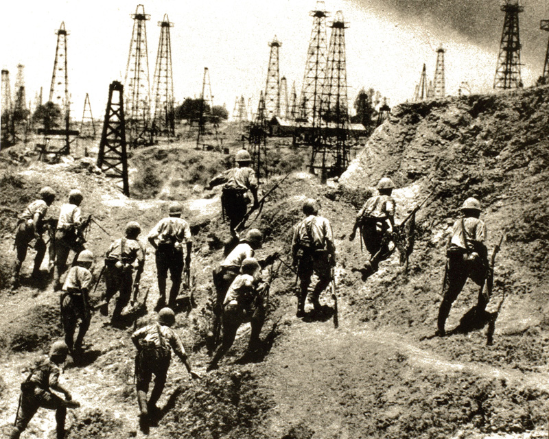 Japanese troops secure Burma’s oil fields, 1942