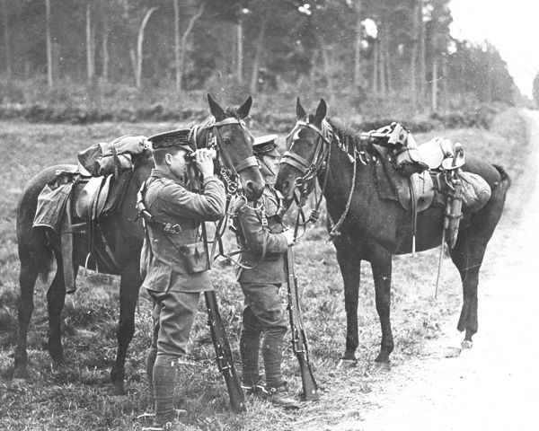 'Hussars on the look out', 1914