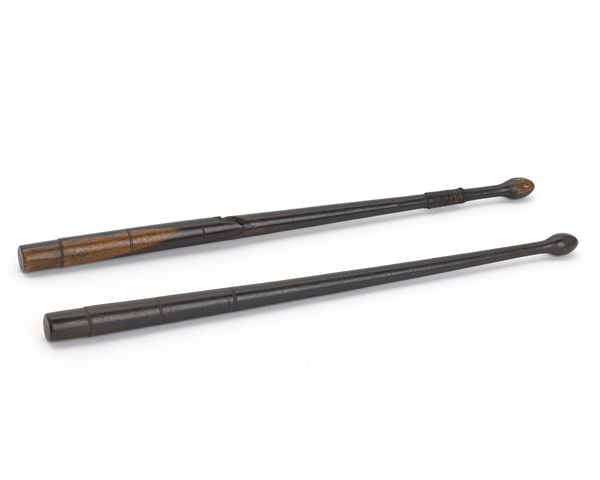 Drumsticks used by Drum Major John Goodger, 94th Foot, during the Peninsular War, c1811