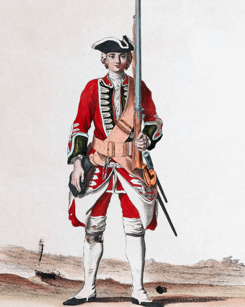 A soldier of the 24th Regiment, c1745 