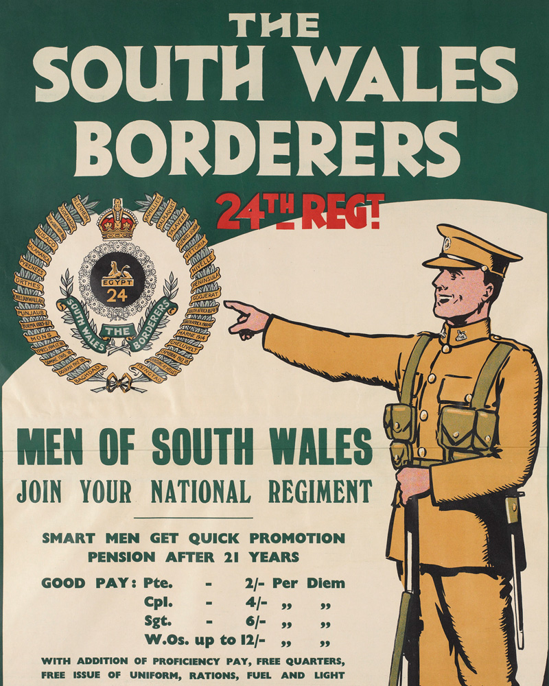 Recruiting poster for The South Wales Borderers, 1928