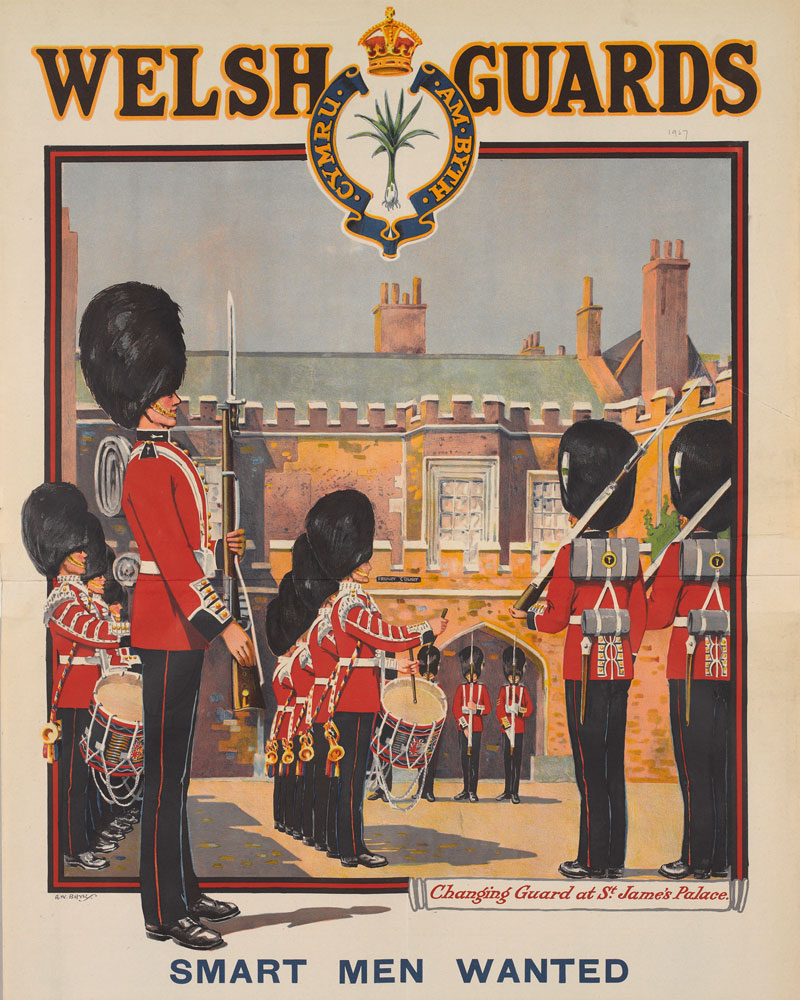 Recruitment poster, The Welsh Guards, 1927