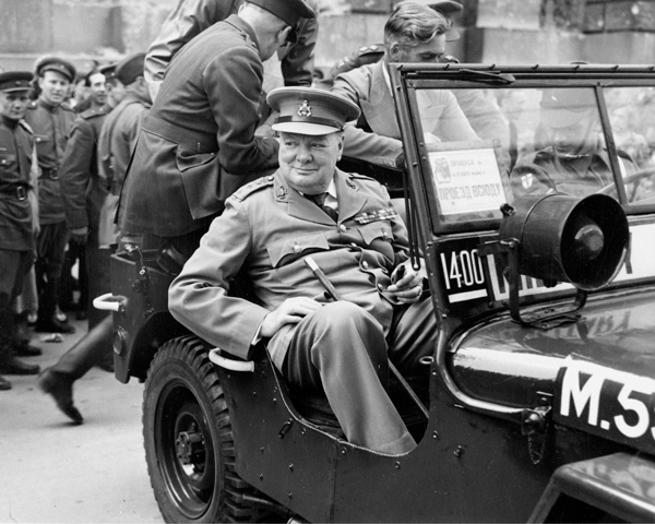 Winston Churchill in Berlin during the Potsdam Conference, 1945