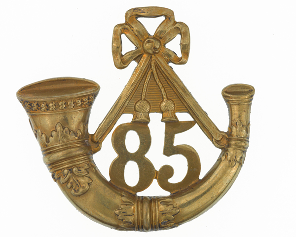 Glengarry badge, 85th (Bucks Volunteers) King's Regiment of Light Infantry, 1874-81