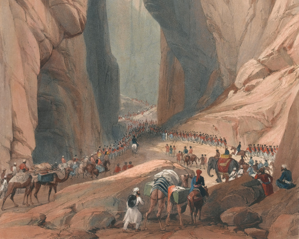 The Army of the Indus forcing the Bolan Pass, 1839