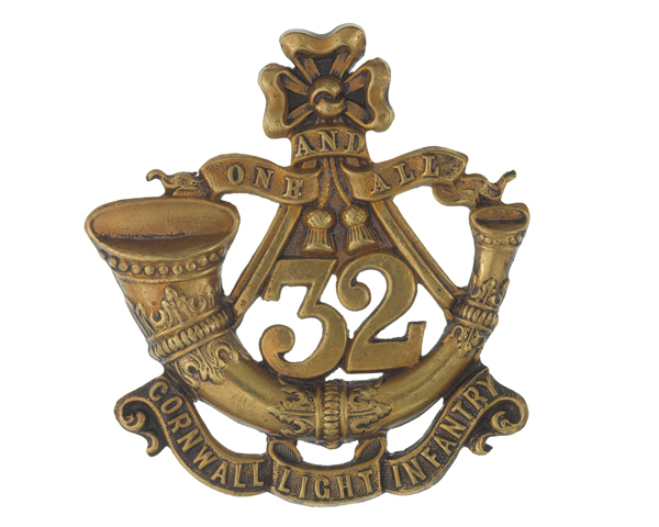 Glengarry badge, 32nd (Cornwall) Light Infantry, c1874