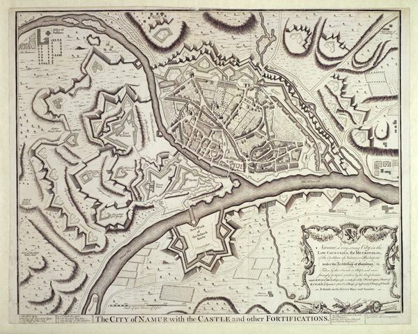 Namur with the castle and other fortifications, c1695