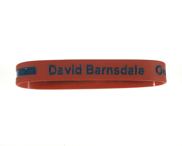 Wristband in memory of Corporal David Barnsdale, 2011