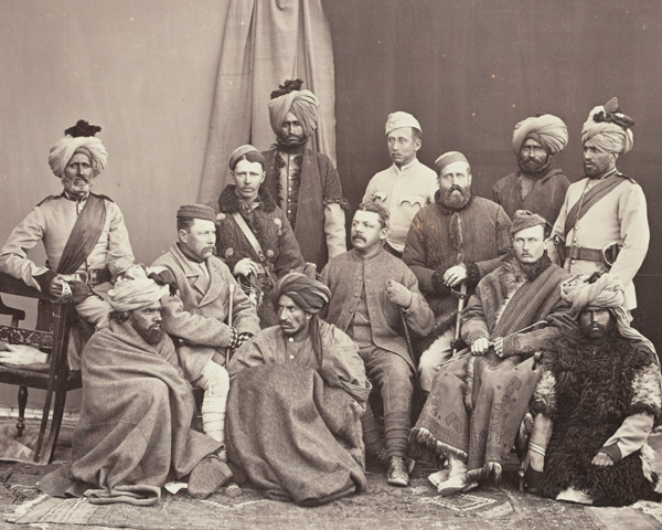 British and Indian officers, 5th Regiment of Infantry, Punjab Frontier Force, 1879