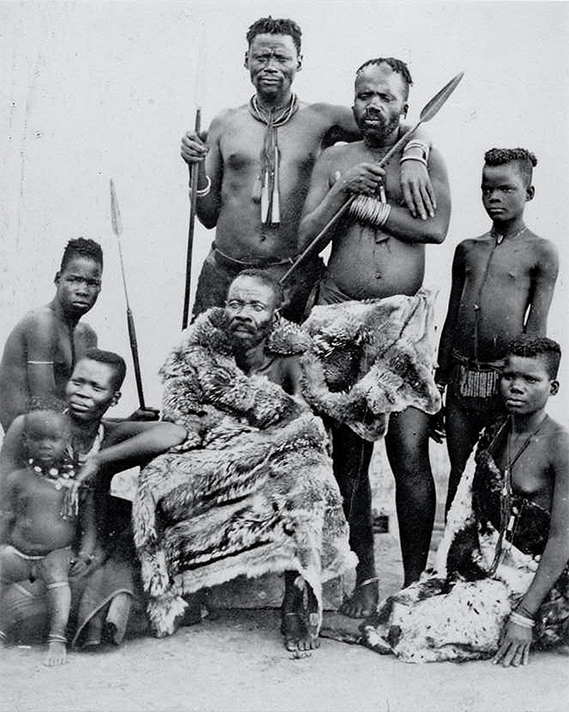 King Sekukuni with members of his family, 1879