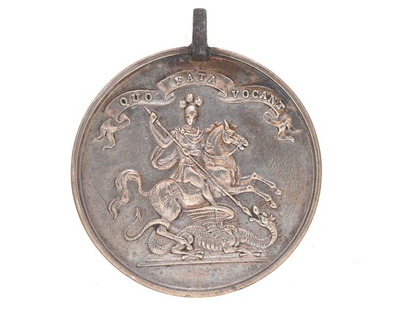 Regimental medal awarded for 14 years' service, 5th (Northumberland) Regiment, c1805