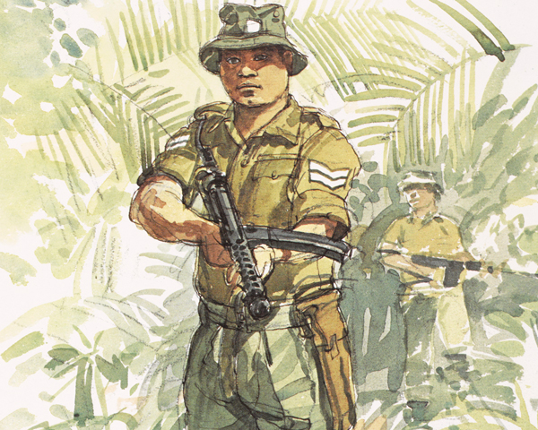 A corporal of The Gurkha Engineers, c1976