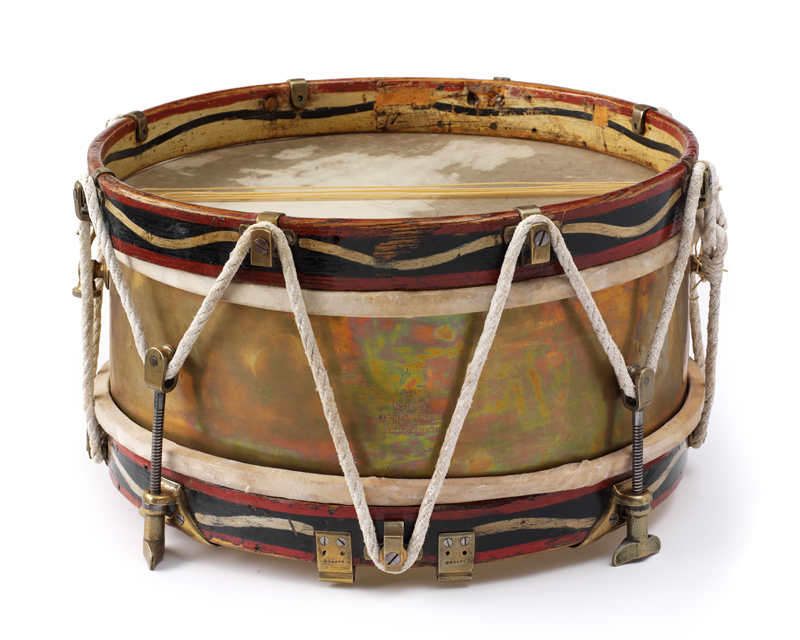 Side drum carried by the 94th Regiment at Bronkhorstspruit, 1880