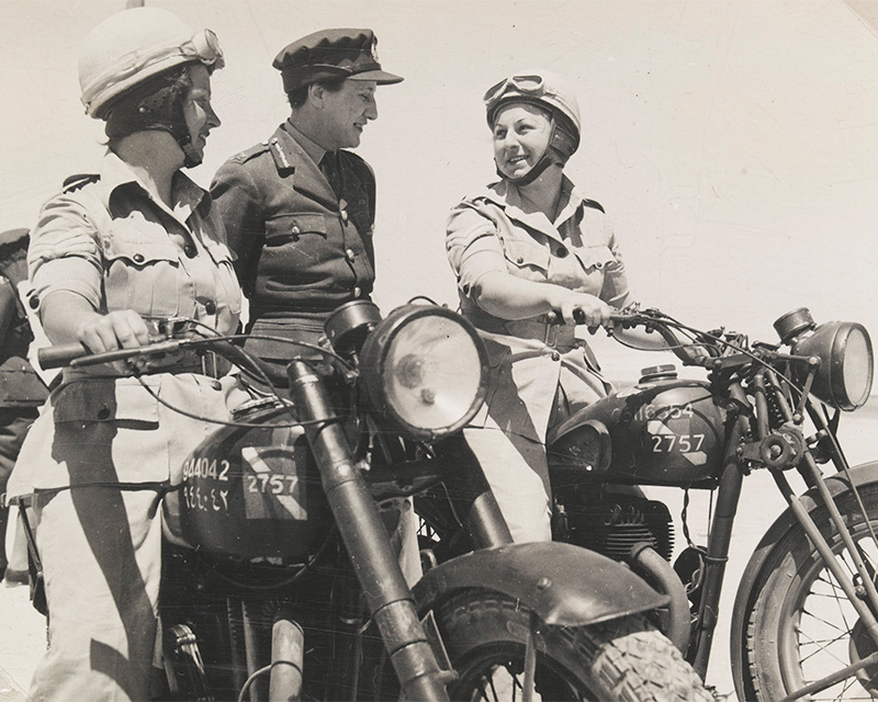 ATS despatch riders, Middle East, c1943