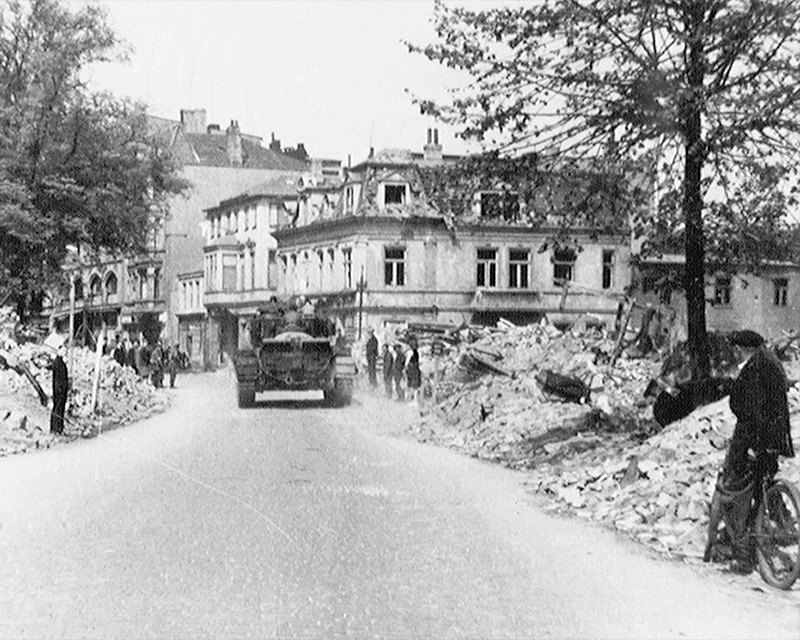 Entering Neumünster, Germany, 11 May 1945