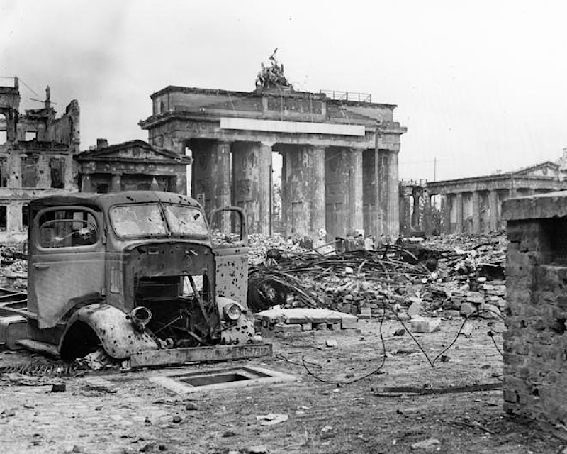 View across Pariser Platz to the Brandenburg Gate, Berlin, 1945