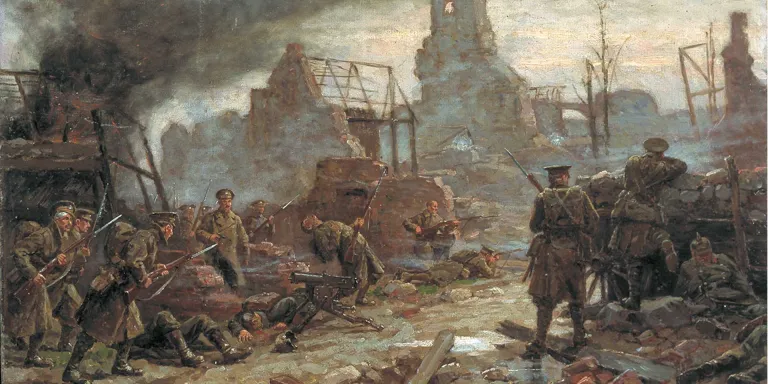 The taking of Neuve Chapelle by the British, 10 March 1915