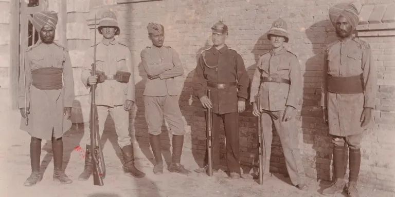 German and Indian troops at Beijing, 1900