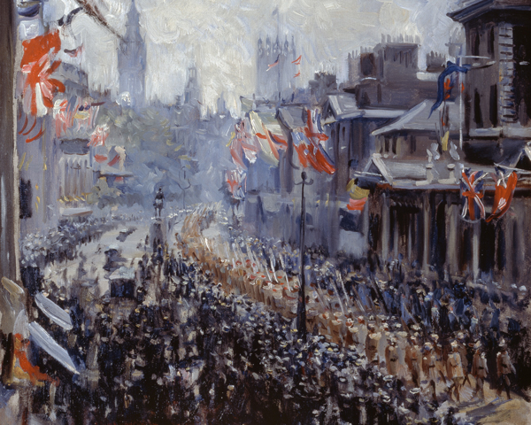 Indian troops marching down Whitehall, 19 July 1919