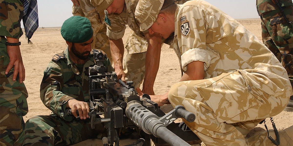 Members of The Parachute Regiment training Afghan National Army soldiers, 2006