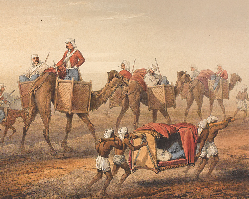 'Reinforcements proceeding to Delhi', 1857