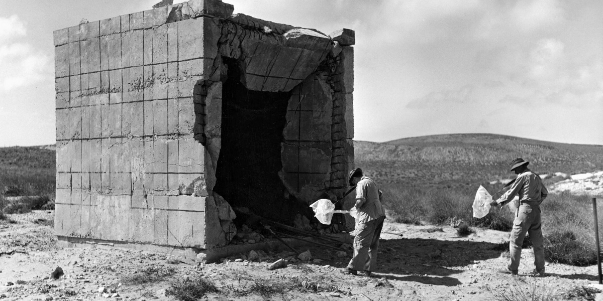 Radiation testing after the Christmas Island atomic test, 1957