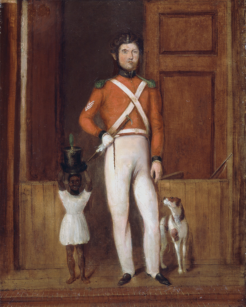 A British soldier, probably in the West Indies, c1830