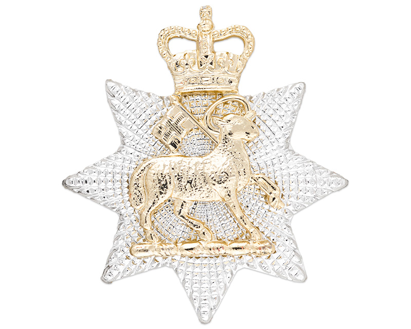 Collar badge, The Queen's Royal Surrey Regiment, 1961