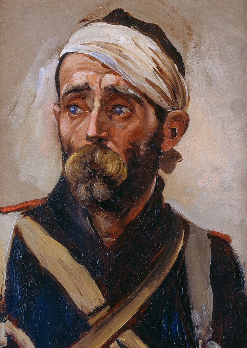 Study of a wounded Guardsman, Crimea, 1854