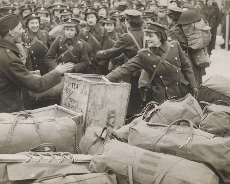 ATS soldiers on their journey to Belgium